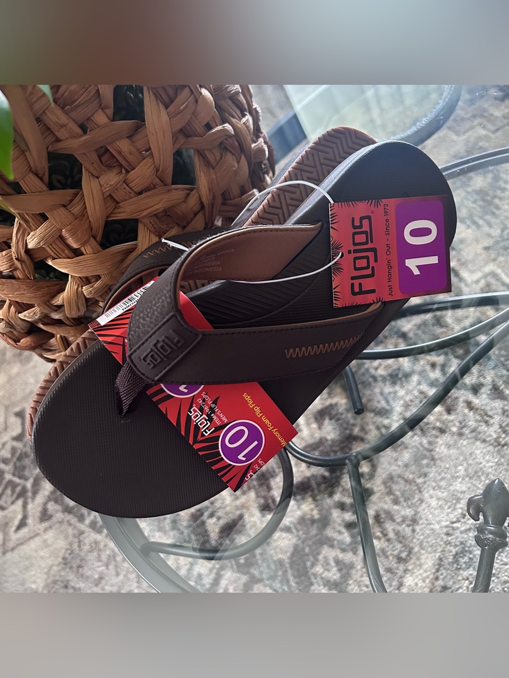 Flojos Men's Eves Memory Foam Flip Flops